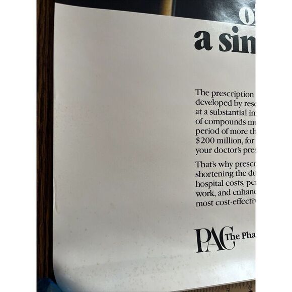 Vintage Pharmaceutical Lobbying R&D Expense Pharmacy Poster Pharmacist Promo - Picture 5 of 9